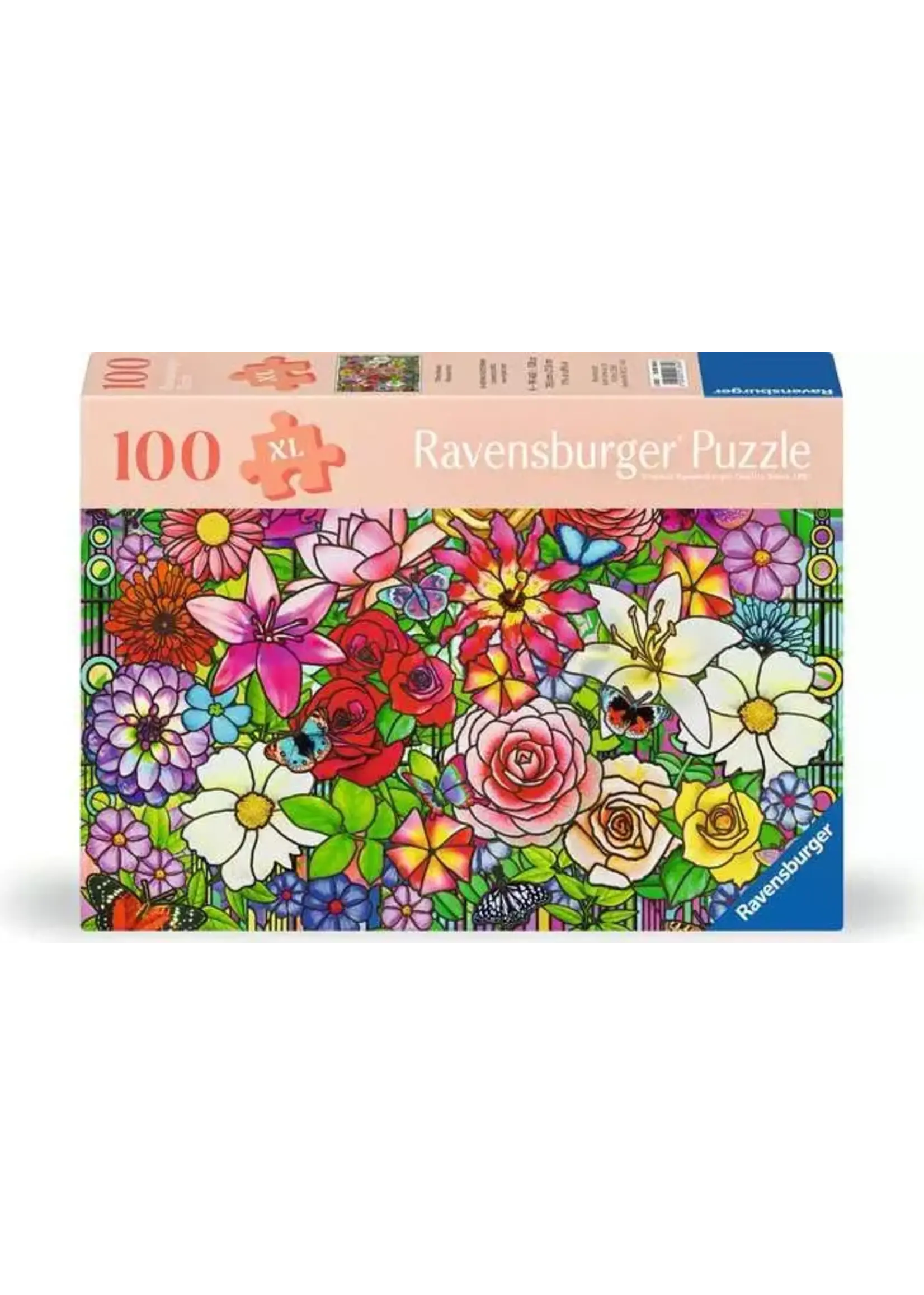 Ravensburger RAV12001364 Tiffany Flowers (Puzzle100)