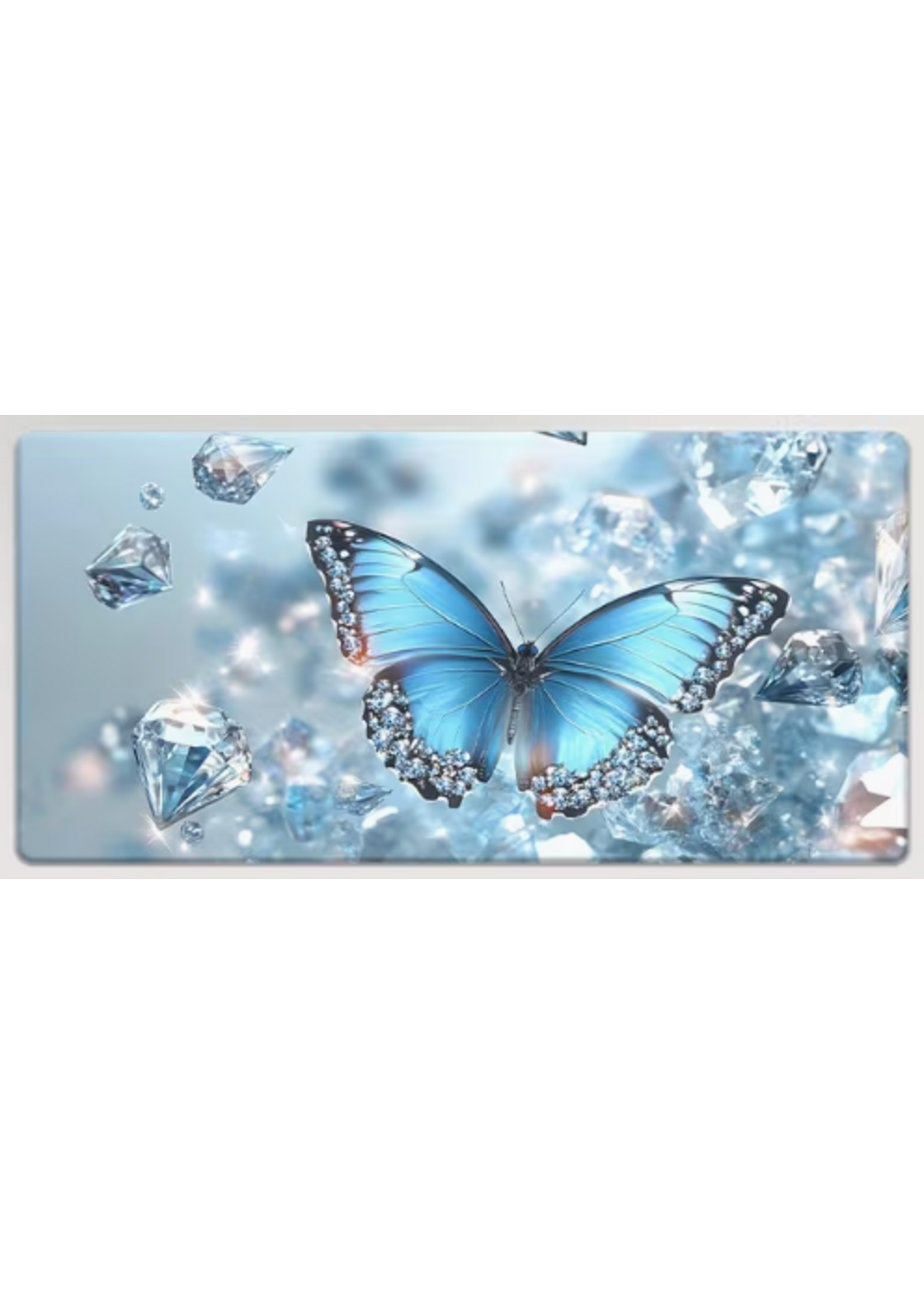 Mouse Pad 12x24 Inch Butterfly and Diamonds