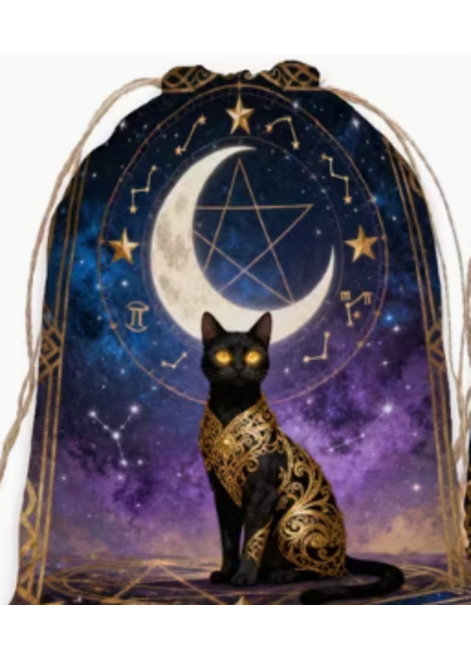 Dice Bag Cat and Moon