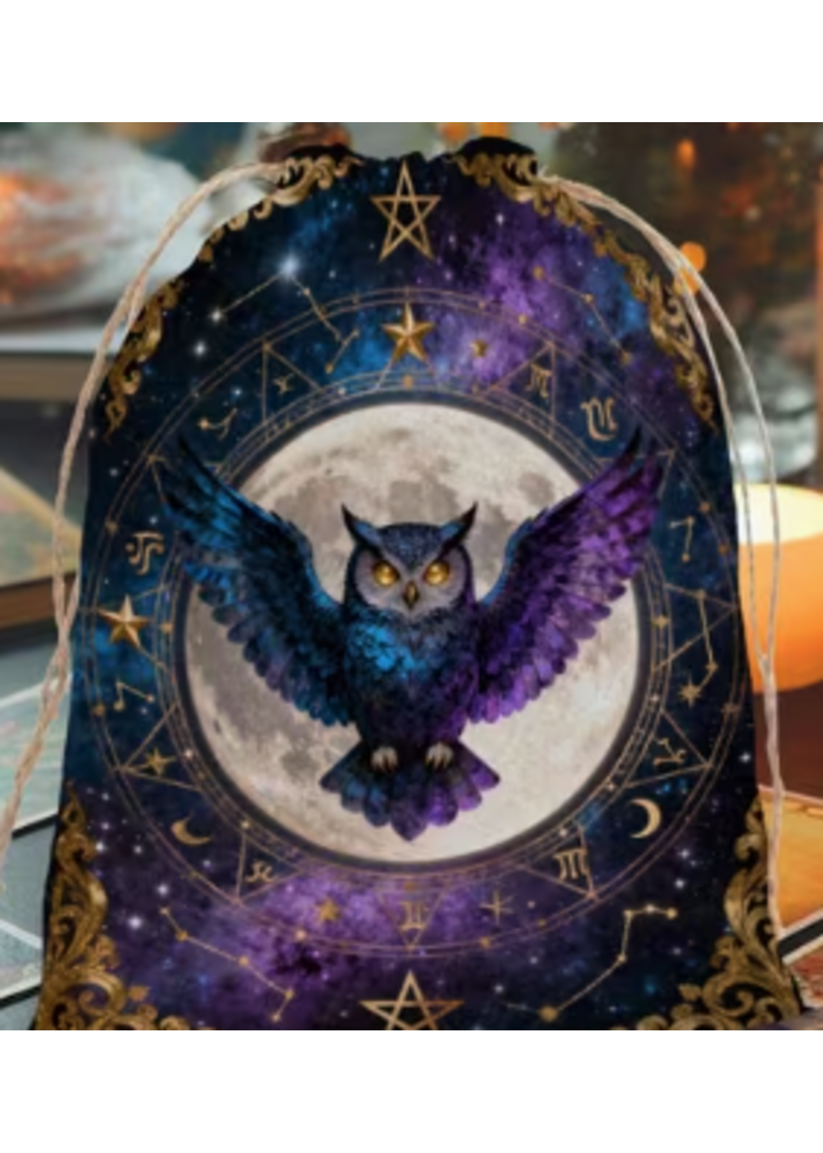 Dice Bag Owl and Moon