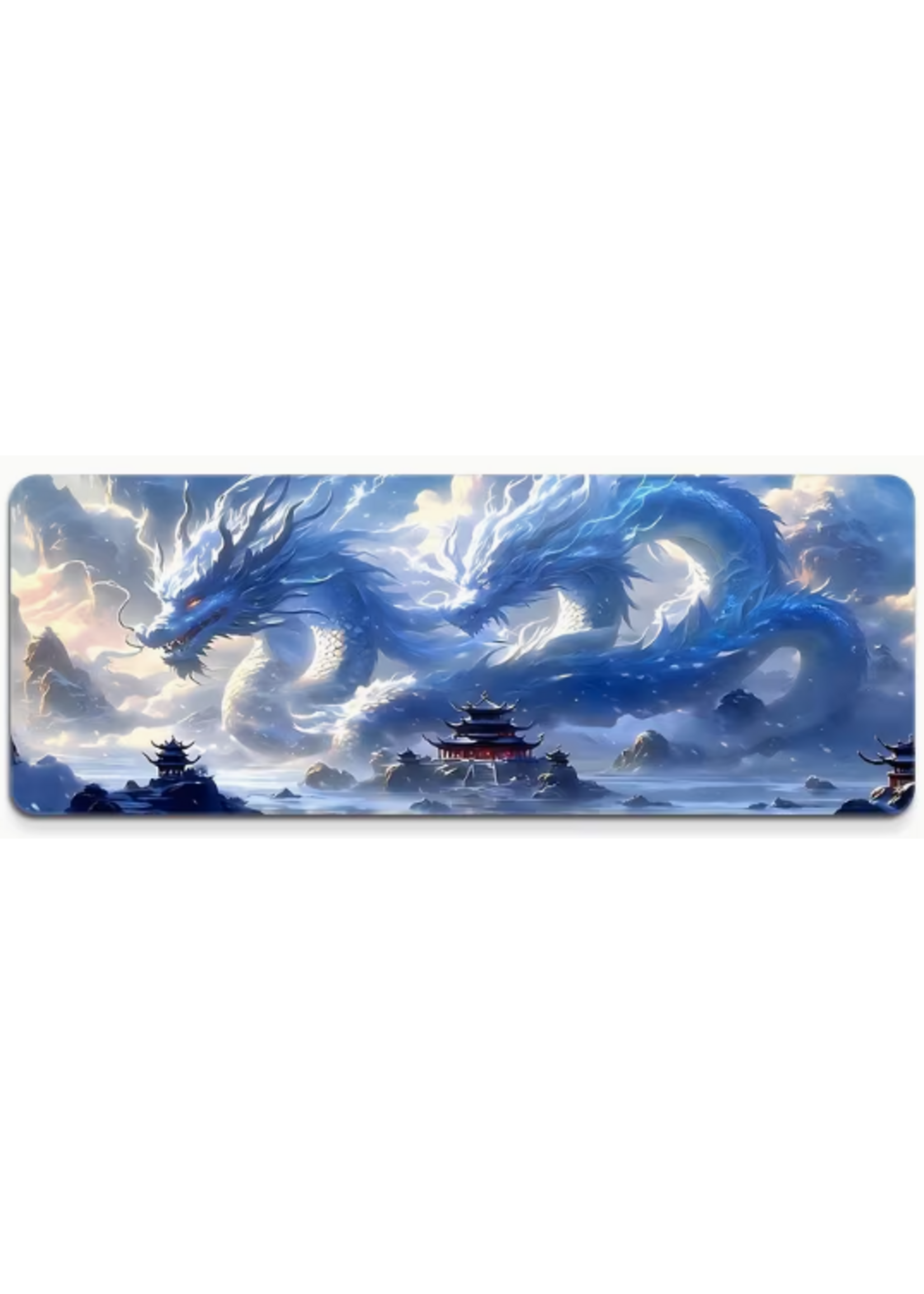 Mouse Pad 12x24 Inch Dragons and Castles