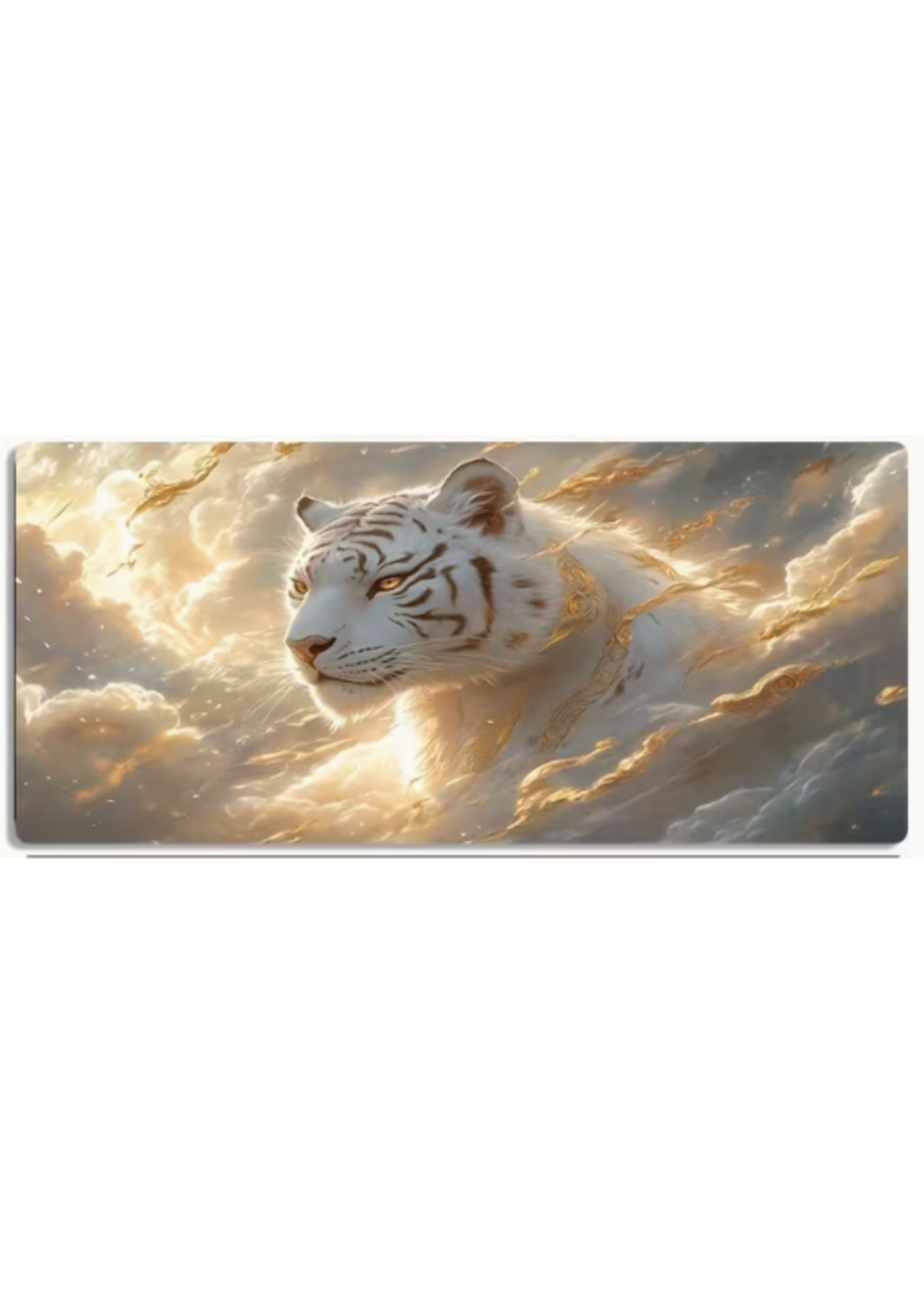 Mouse Pad 12x24 Inch White Tiger in Clouds