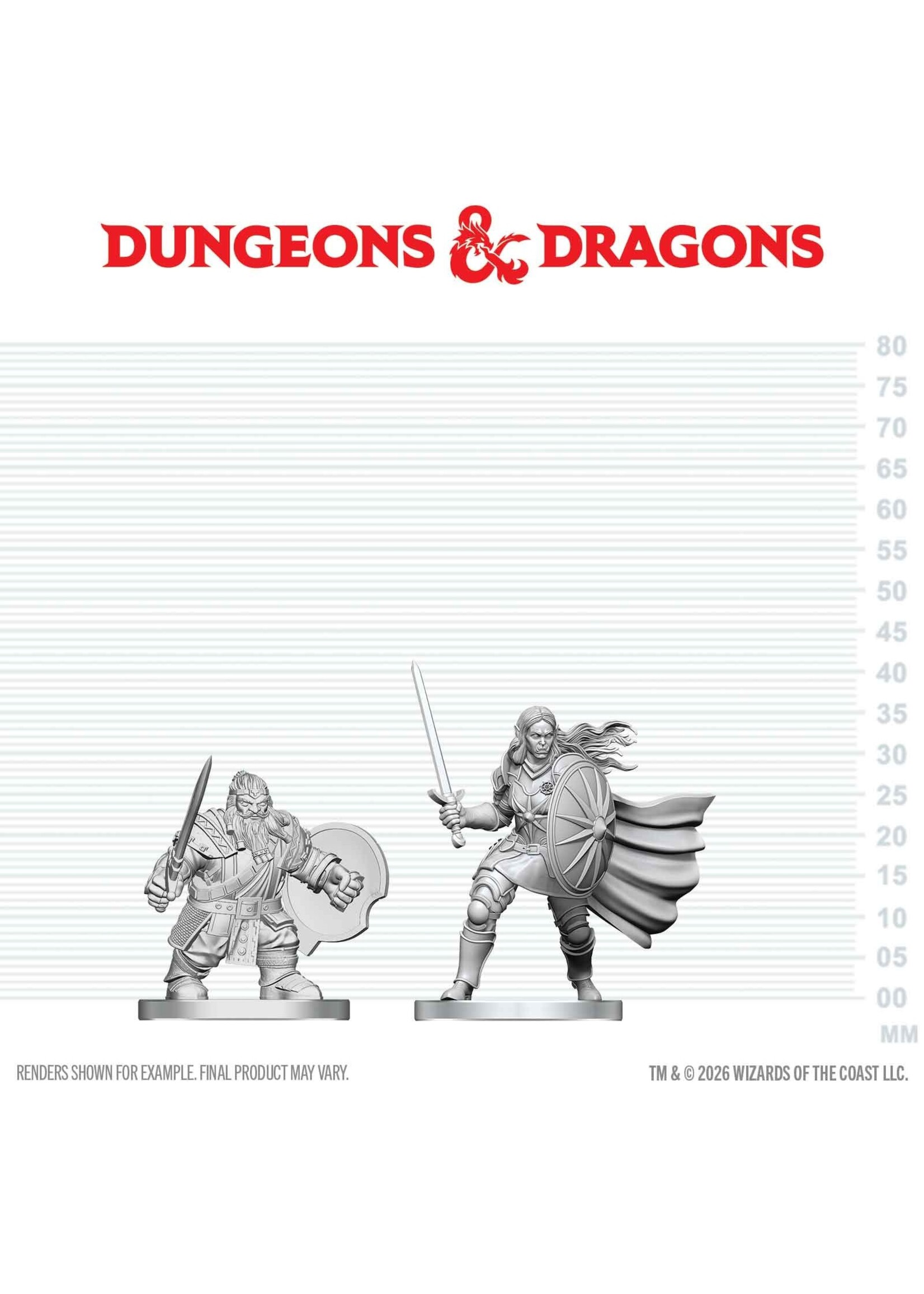 WizKids WK90887 DND Dwarf Fighter & Orc Paladin WV29