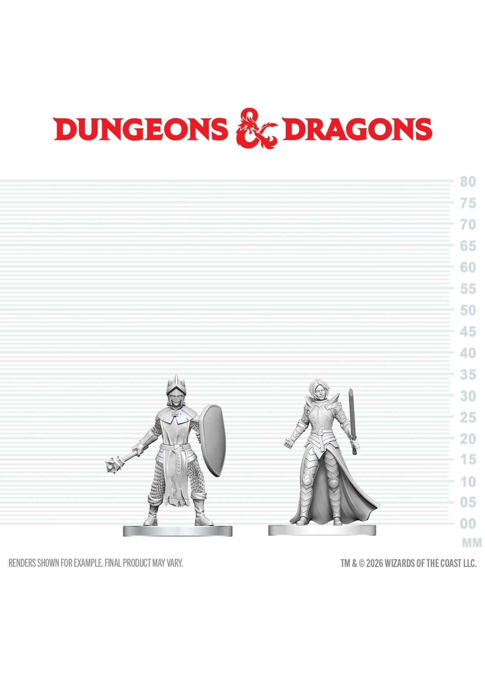 WizKids WK90892 DND Unpainted Minis WV29 Black Gauntlet & Zhentilar Paladin Of Bane