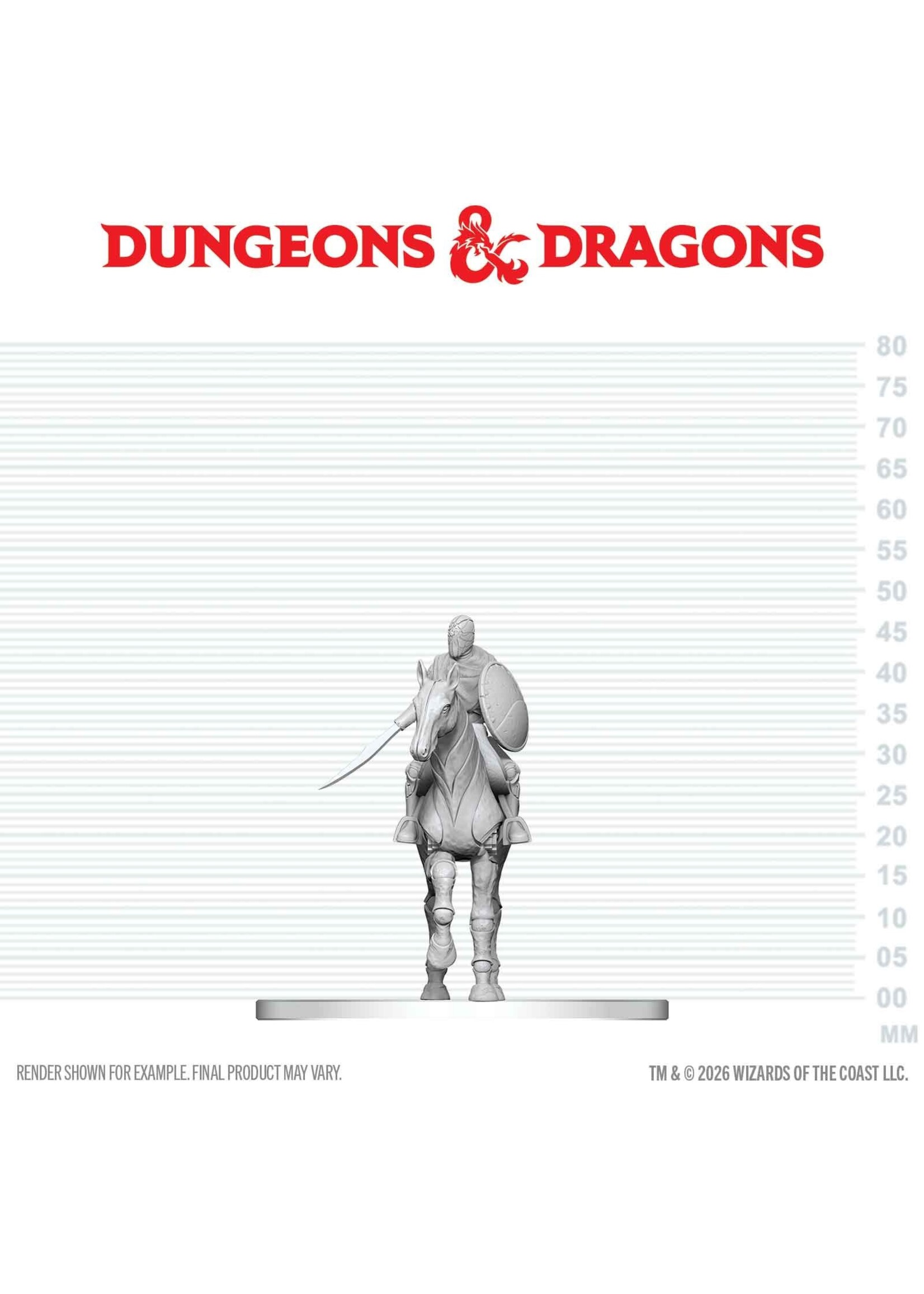 WizKids WK90899 DND Unpainted Minis WV29 Nimblewright Steed With Rider