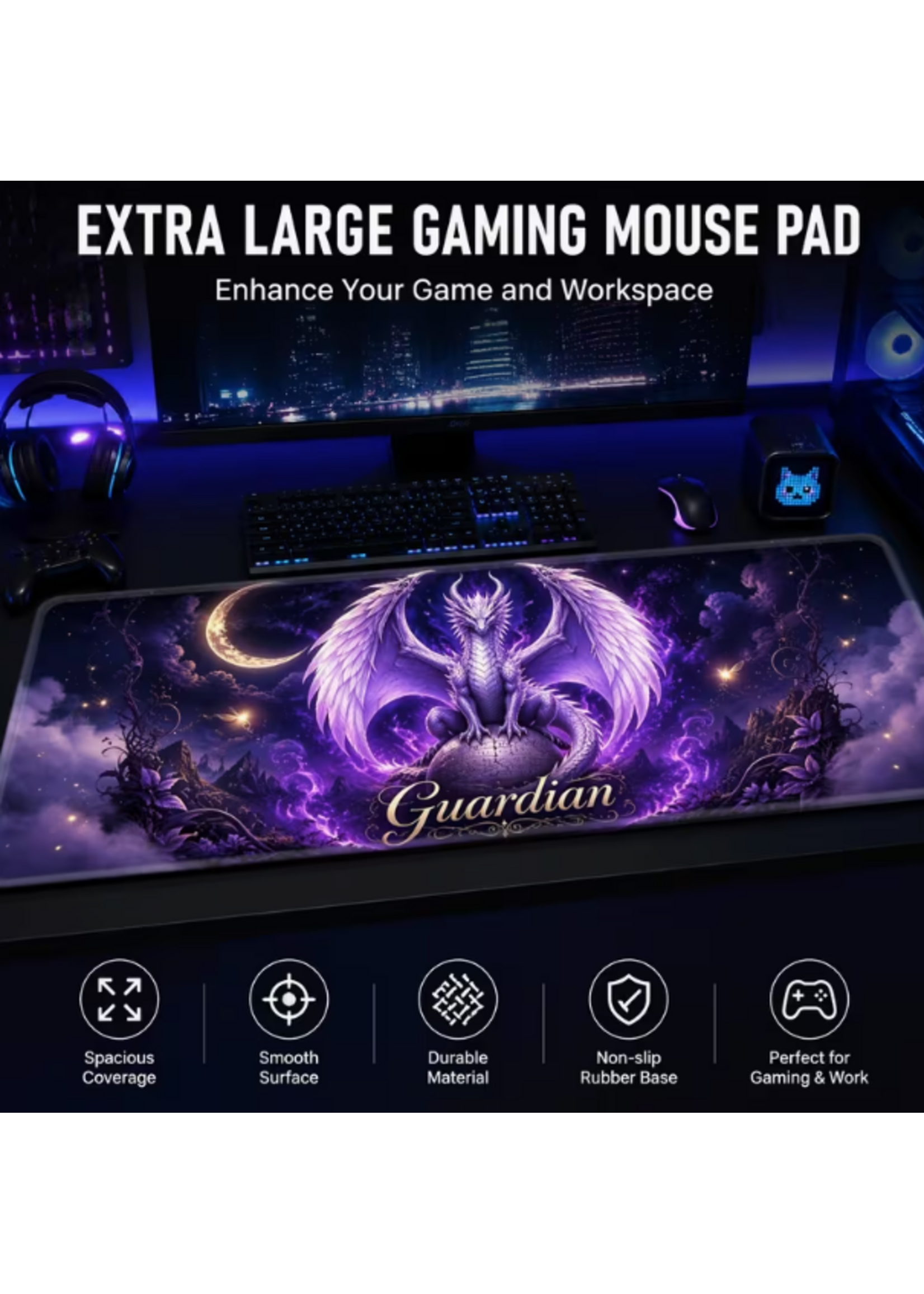 Mouse Pad 12x32 Inch Guardian