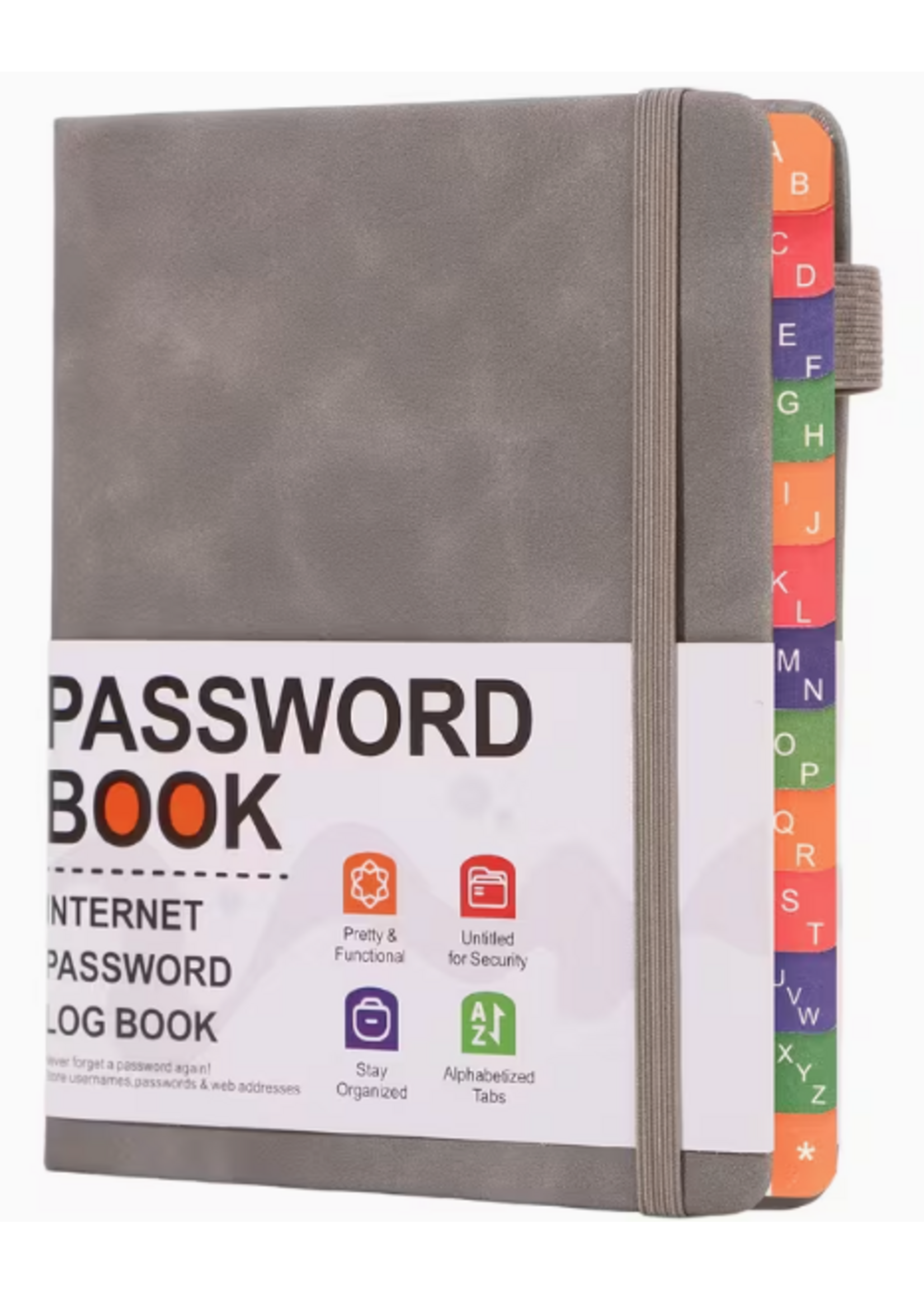 Password Book Graphite Gray