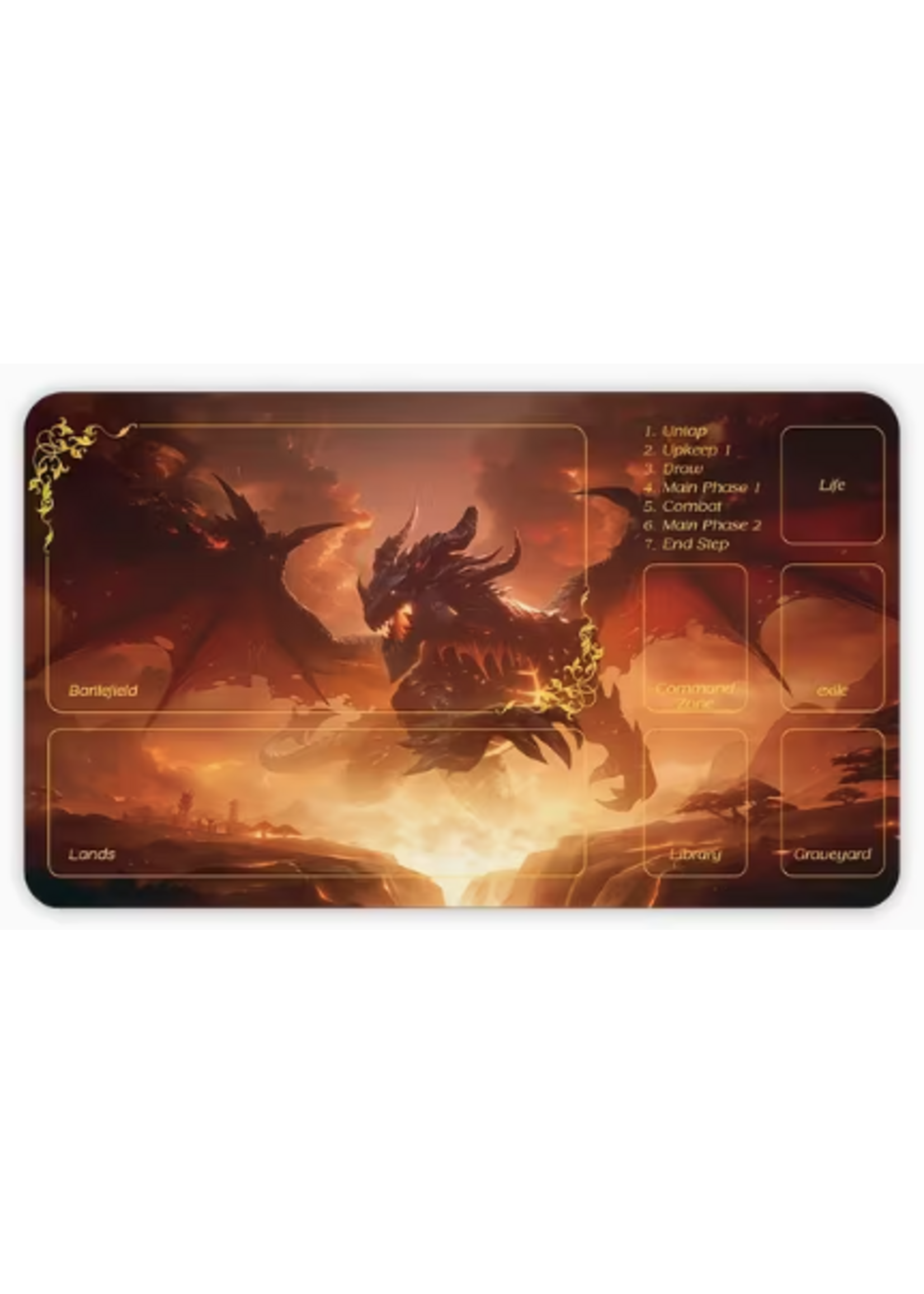 MTG Playmat Dragon and Flames