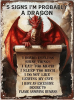 Wooden Wall Sign 5x8 Inch 5 Signs I'm Probably a Dragon