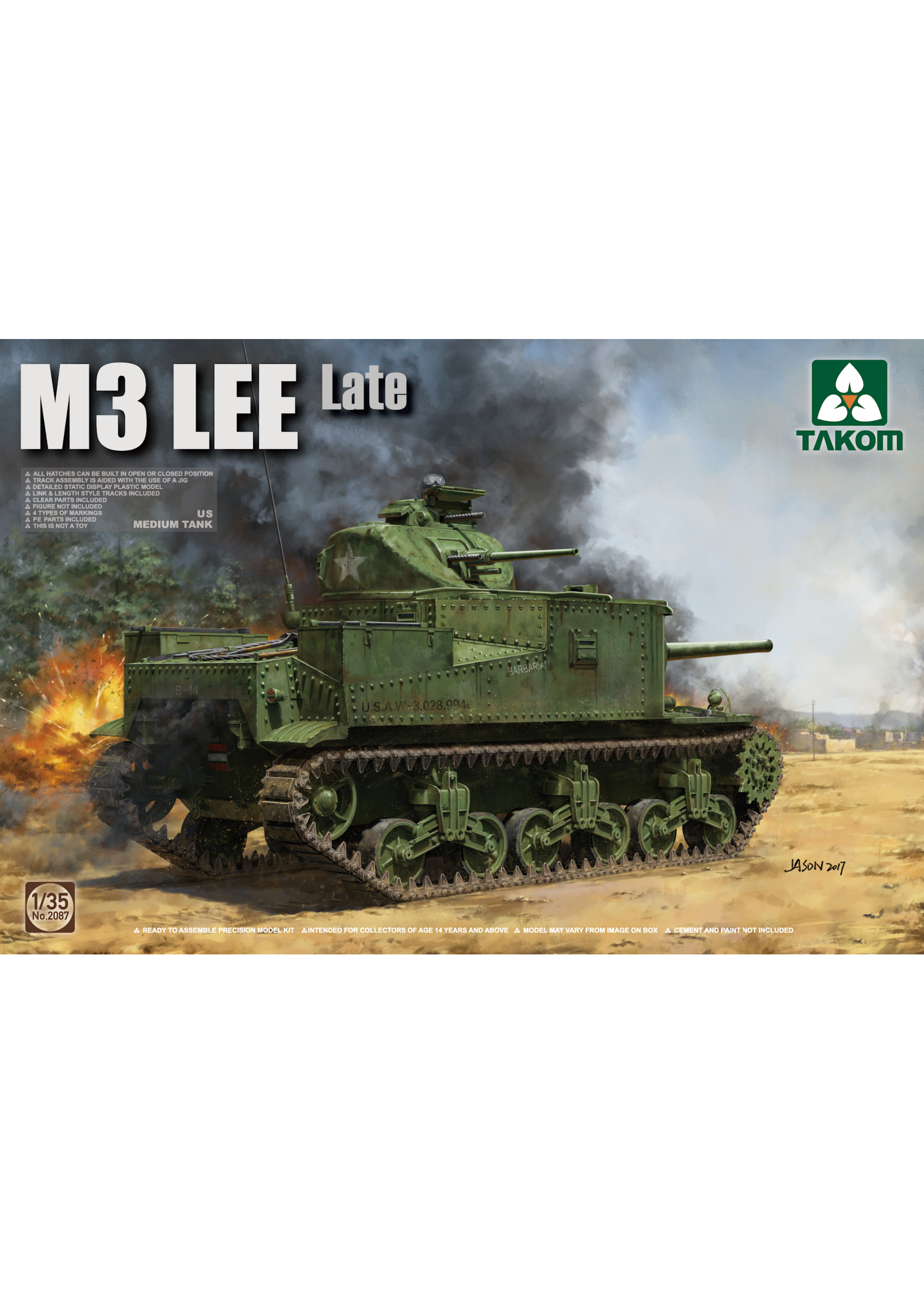 Takom TAK2087 US Medium Tank M3 Lee Late (1/35)