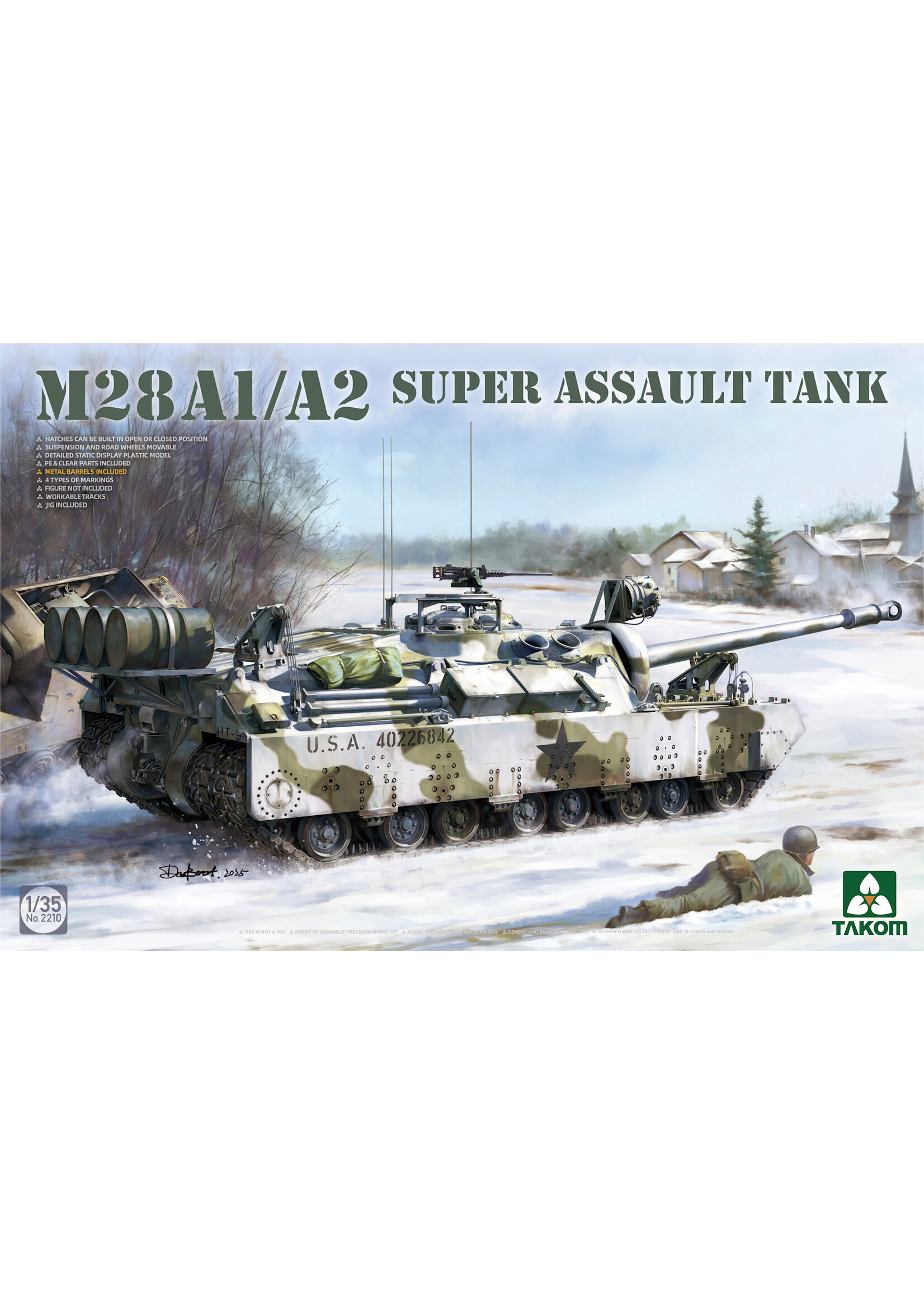 Takom TAK2210 M28A1/A2 Super Assault Tank (1/35)
