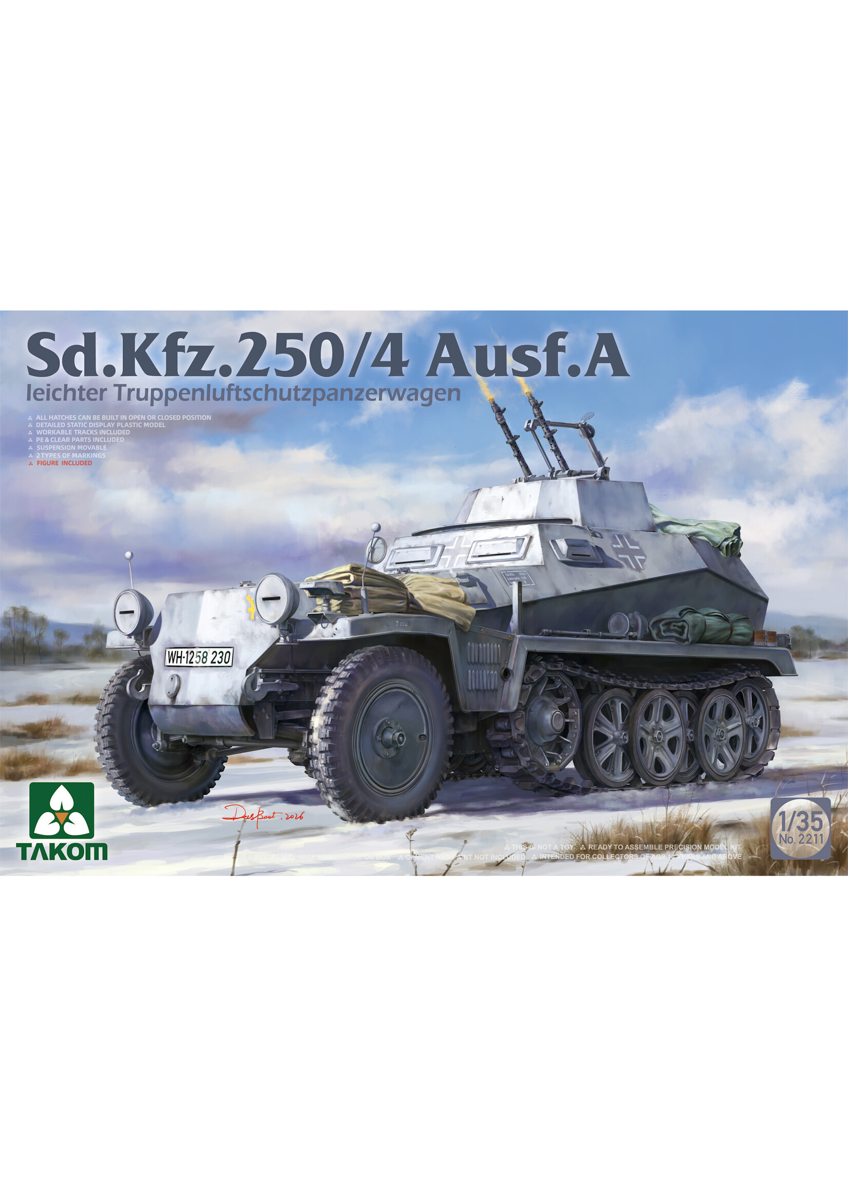 Takom TAK2211 Leichter Truppen-Luftsschutzpanzerwagen Sd.Kfz.250/4 Ausf.4 (1/35)
