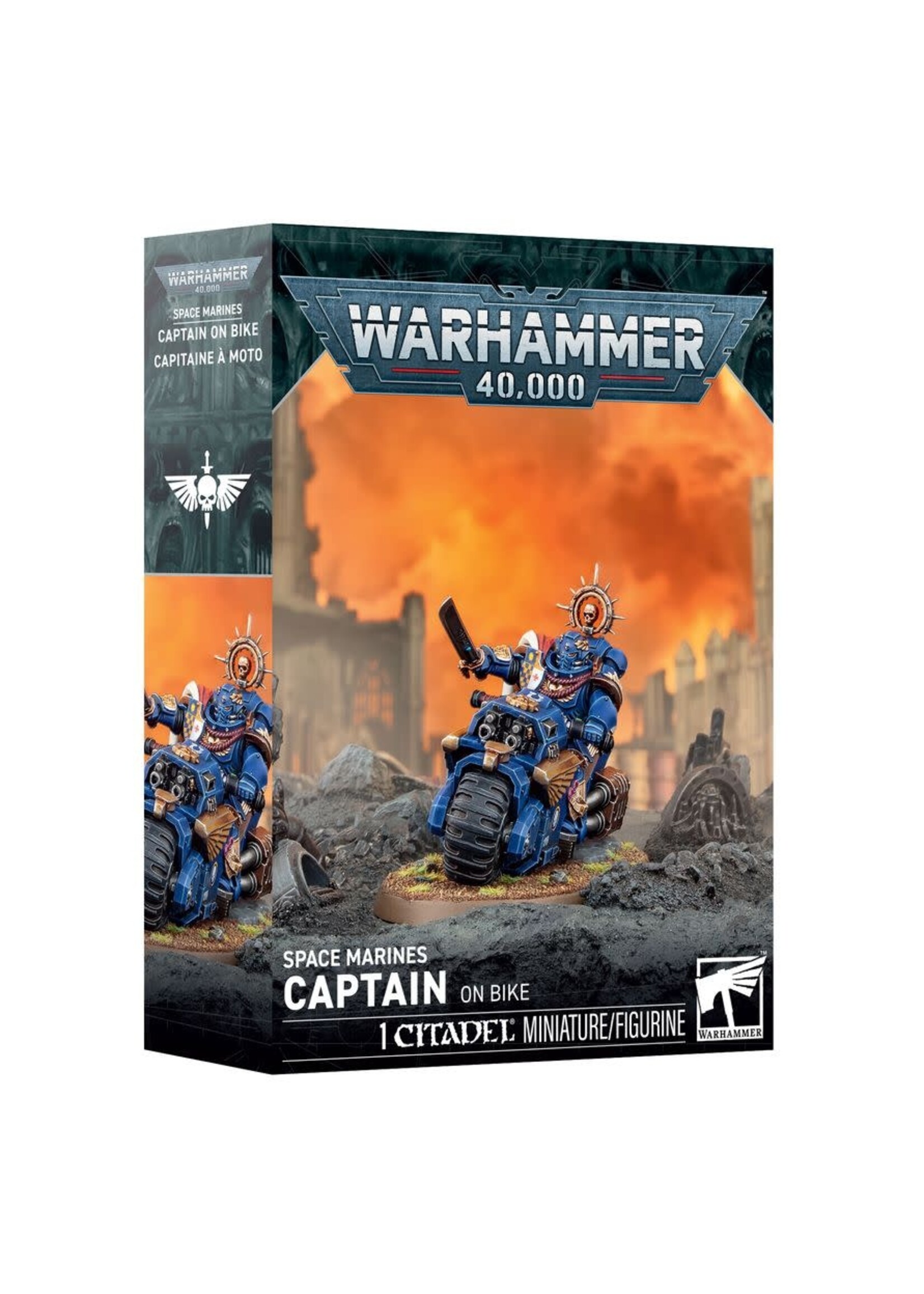 WH40K Space Marines Captain on Bike