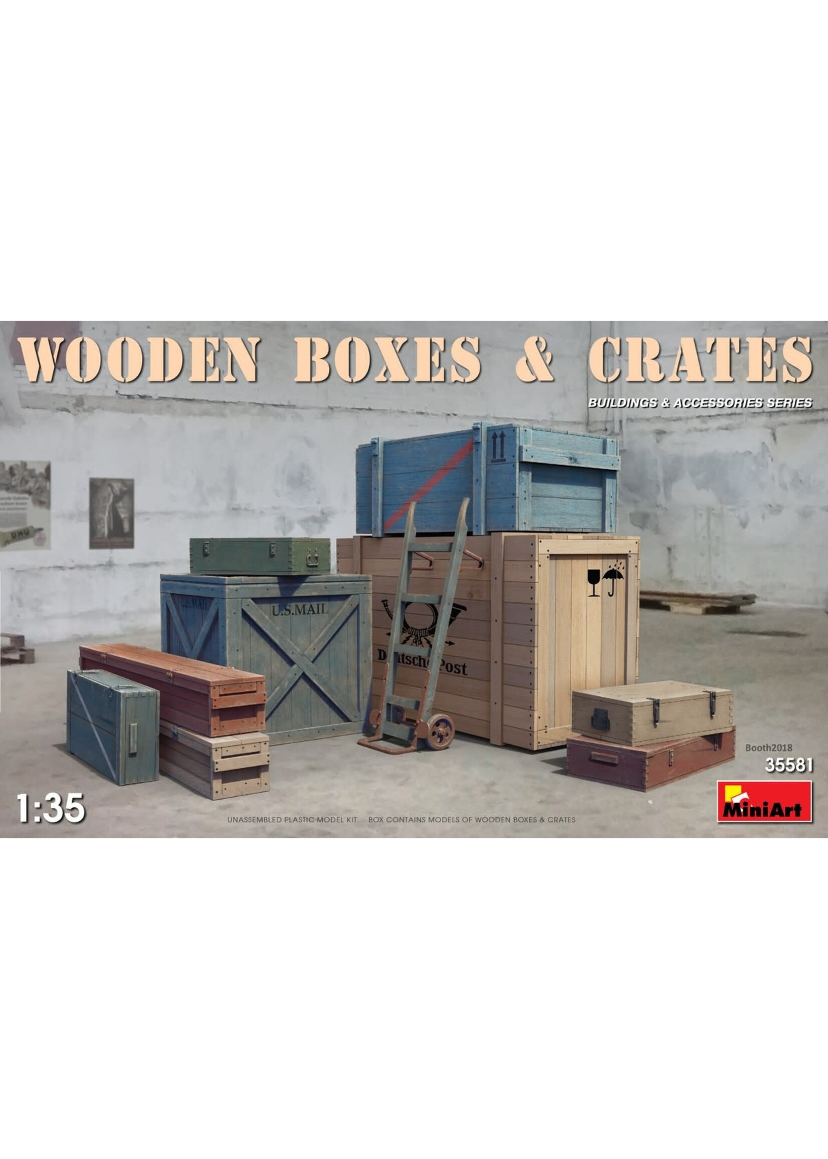 MiniArt MIART35581 Wooden Boxes & Crates (1/35)