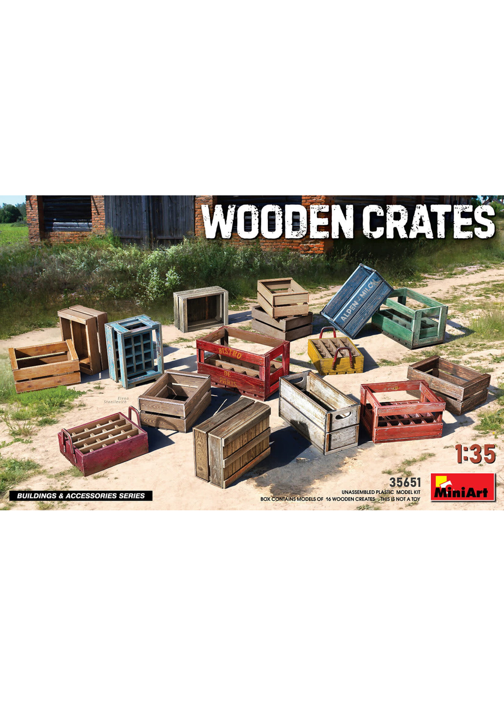 MiniArt MIART35651 Wooden Crates (1/35)