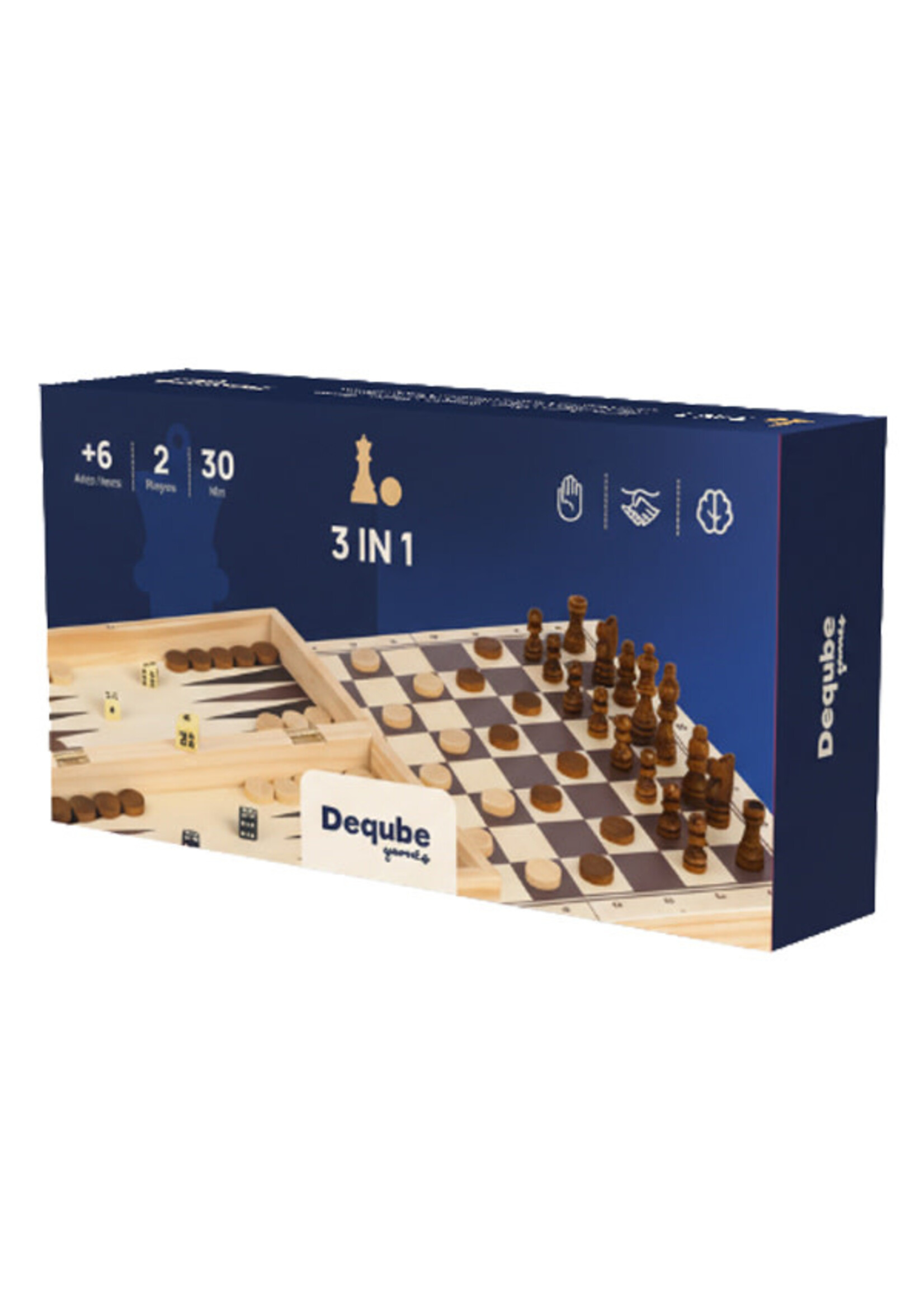 3 in 1 Game Set Chess-Checkers-Backgammon
