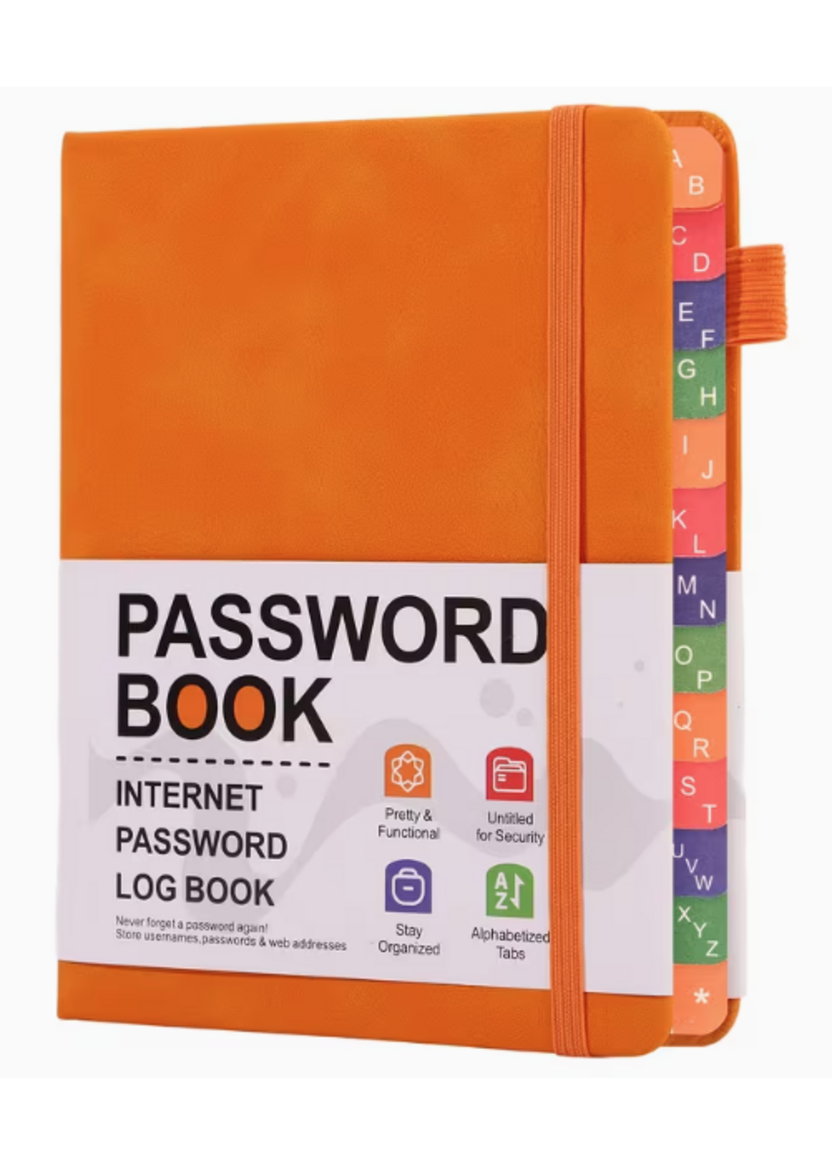 Password Book Tangerine Yellow