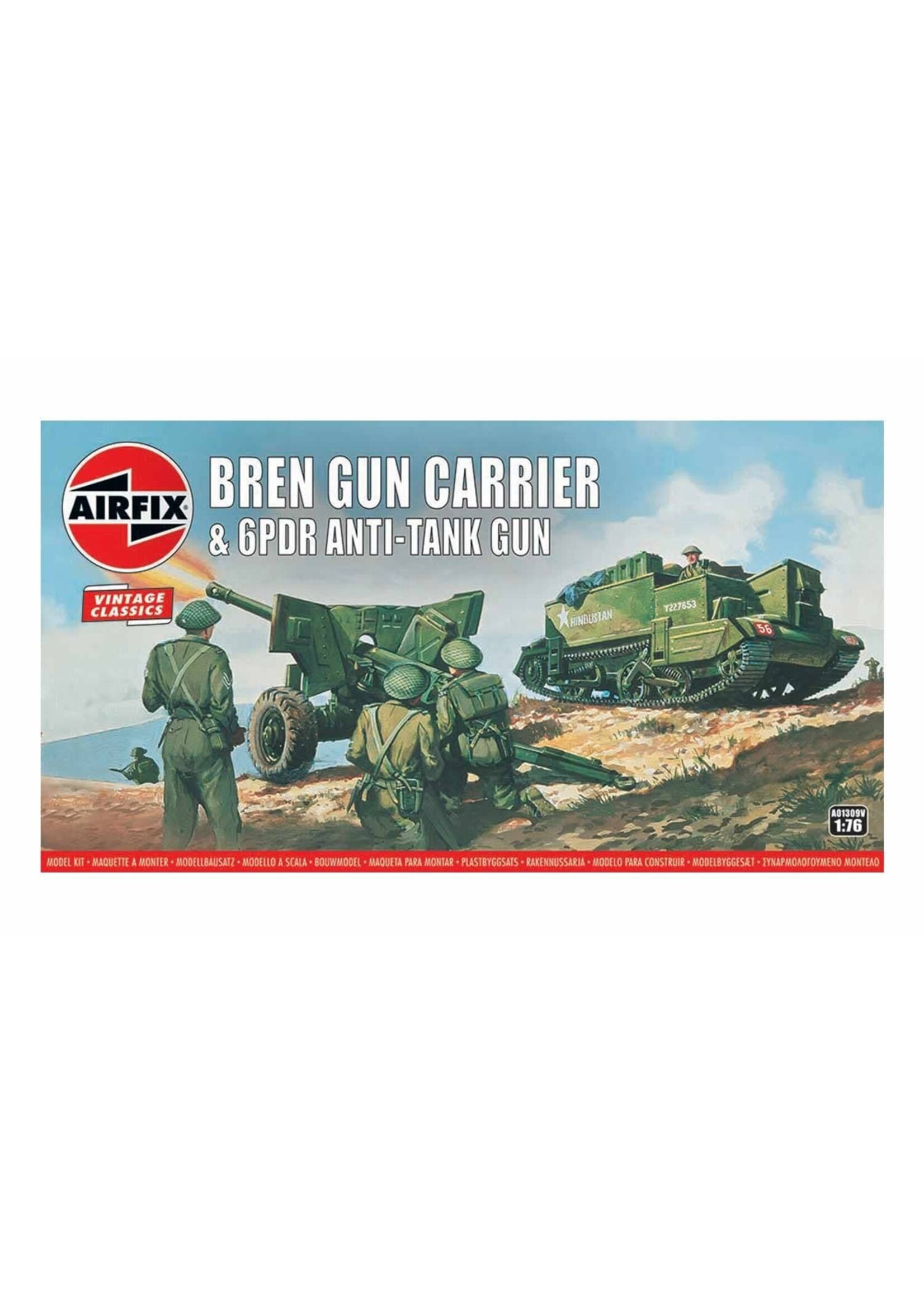 Airfix AIR01309V Bren Carrier with 6PDR Gun (1/76)