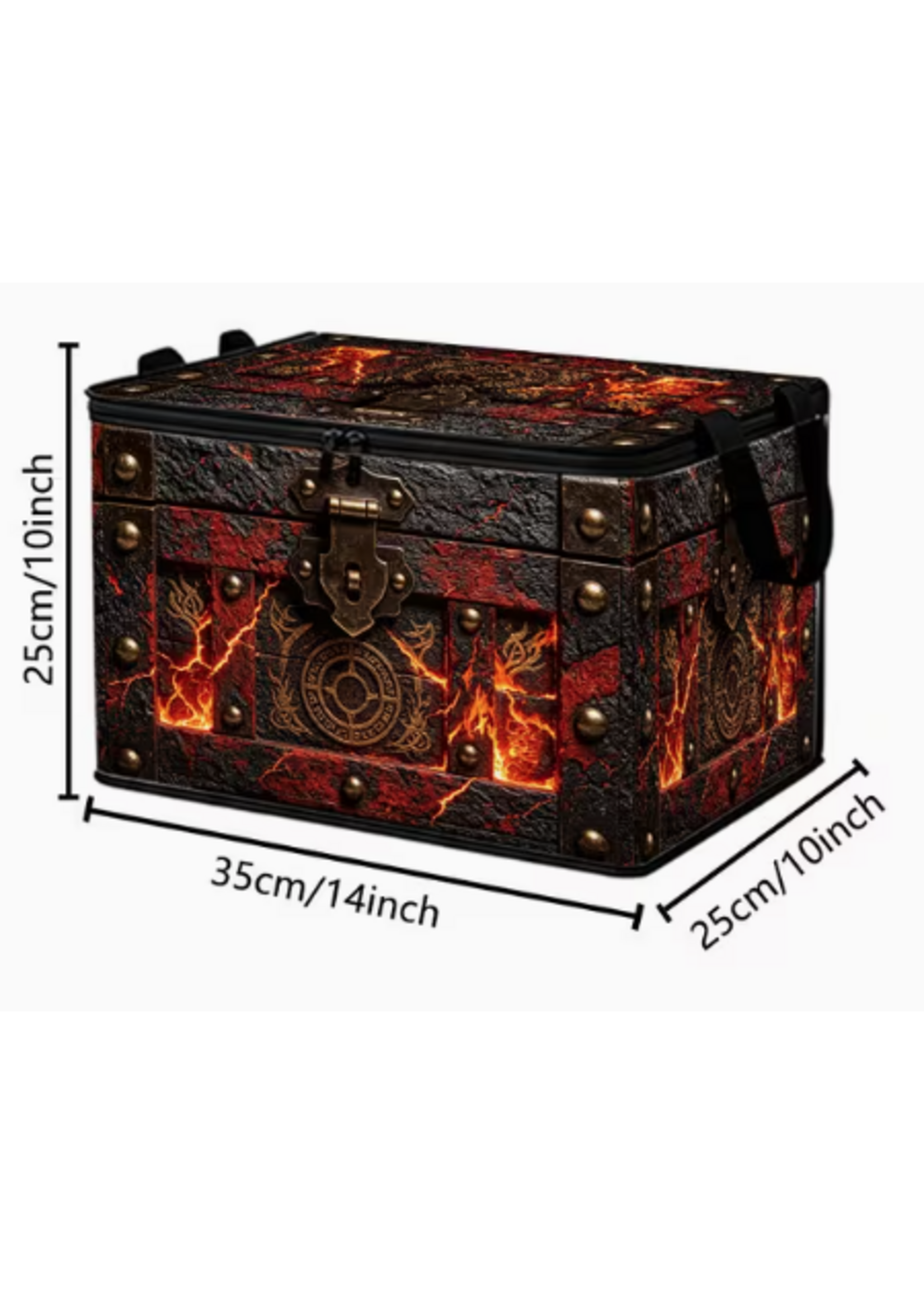 Storage Chest 10x10x14 Inch Foldable Zippered Lava Flame