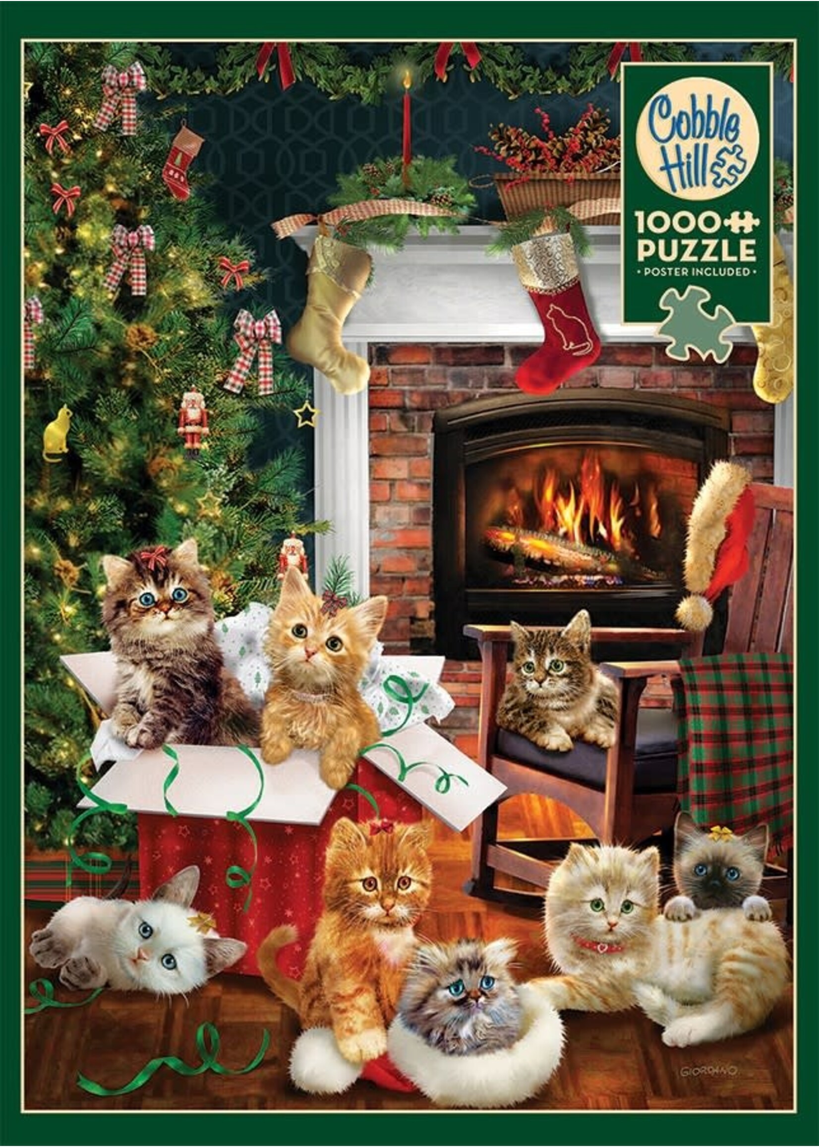 Cobble Hill CH40216 Christmas Kittens (Puzzle1000)