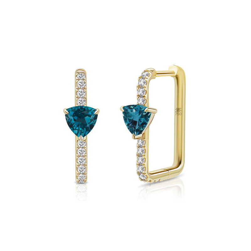 HIBA HAYEK HOOP Nº3 BLUE TOPAZ