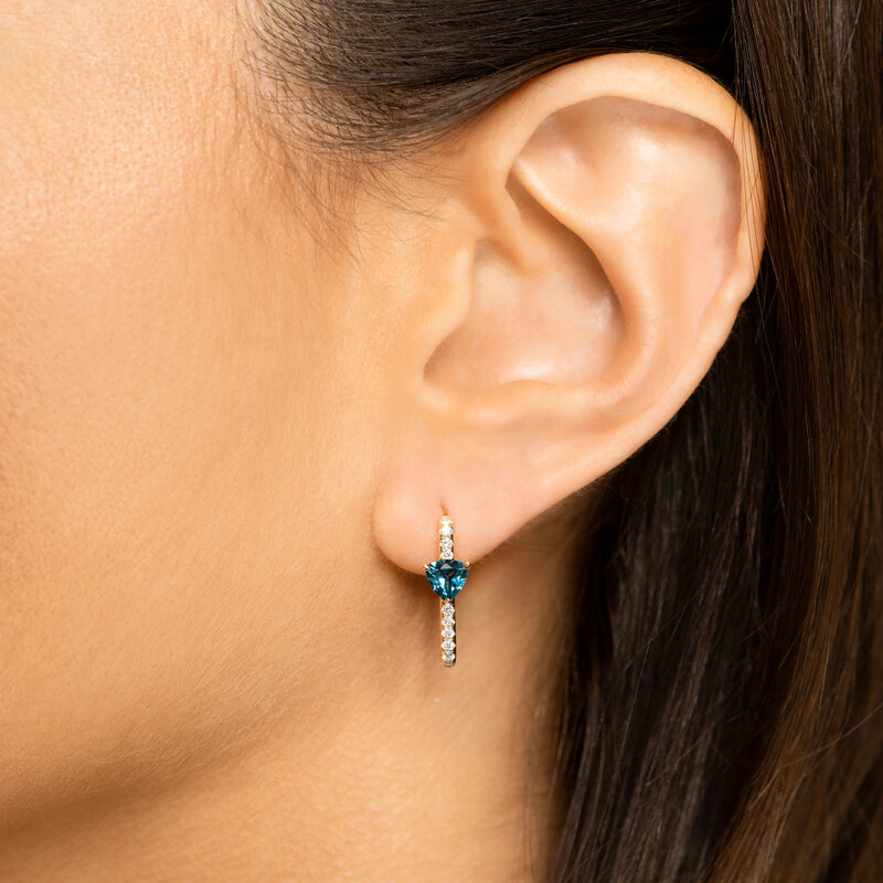 HIBA HAYEK HOOP Nº3 BLUE TOPAZ