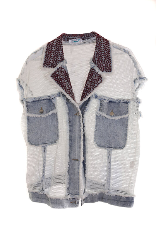 HALIMEH.JO Hand Embroidered Denim Vest