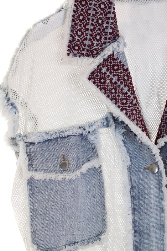 HALIMEH.JO Hand Embroidered Denim Vest