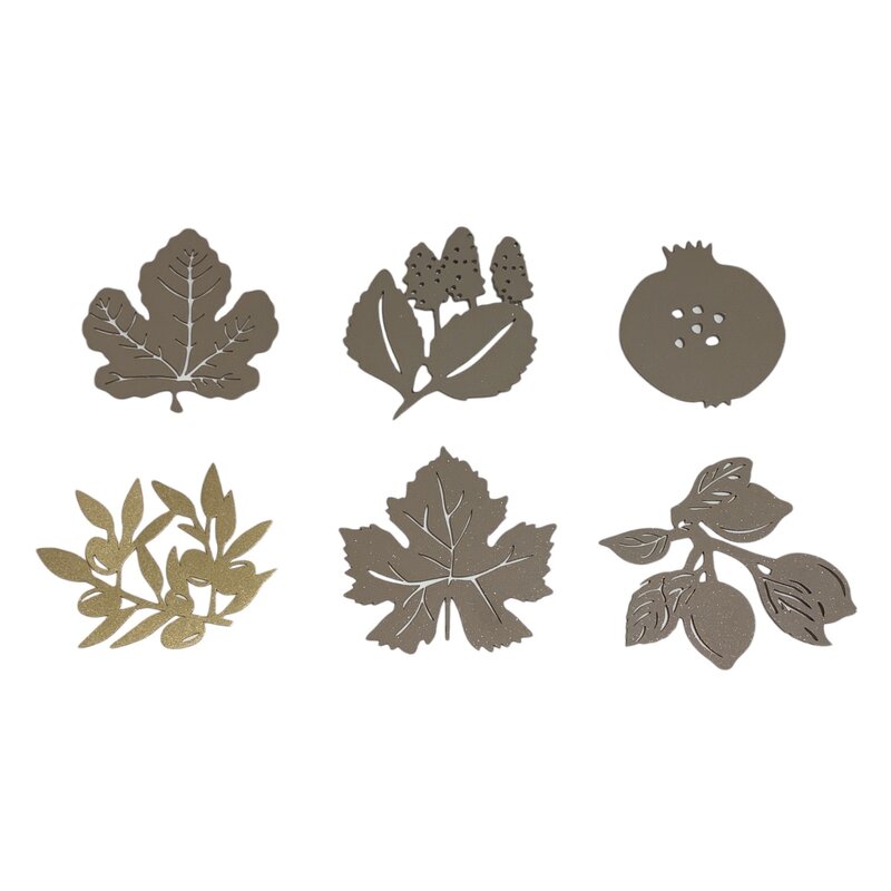 KAWN DESIGNS KHADRA TREES COASTERS  - Beige SET OF 6