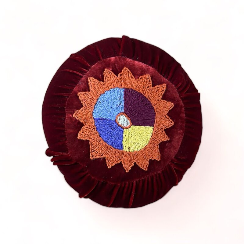 MANSU EMBROIDERY Velvet Hand Embroidered Door Stopper