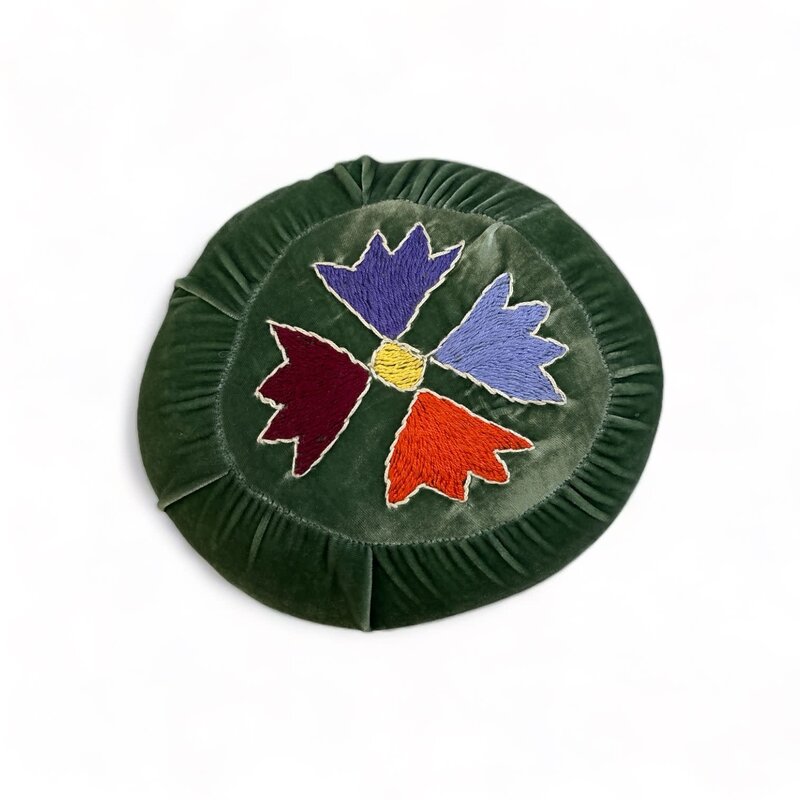 MANSU EMBROIDERY Velvet Hand Embroidered Door Stopper