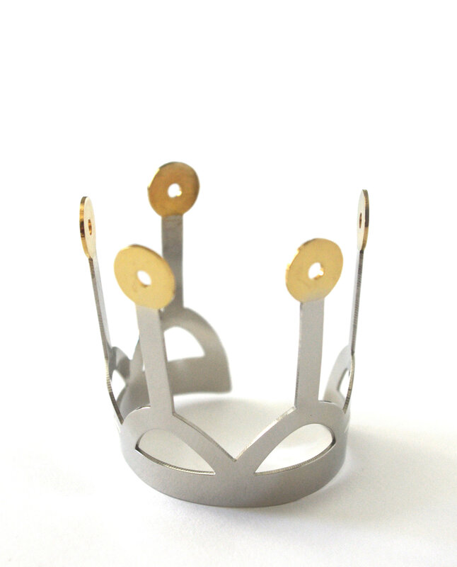 DANA ROUSAN Silver gold plated Cuff bracelet with yellow tips