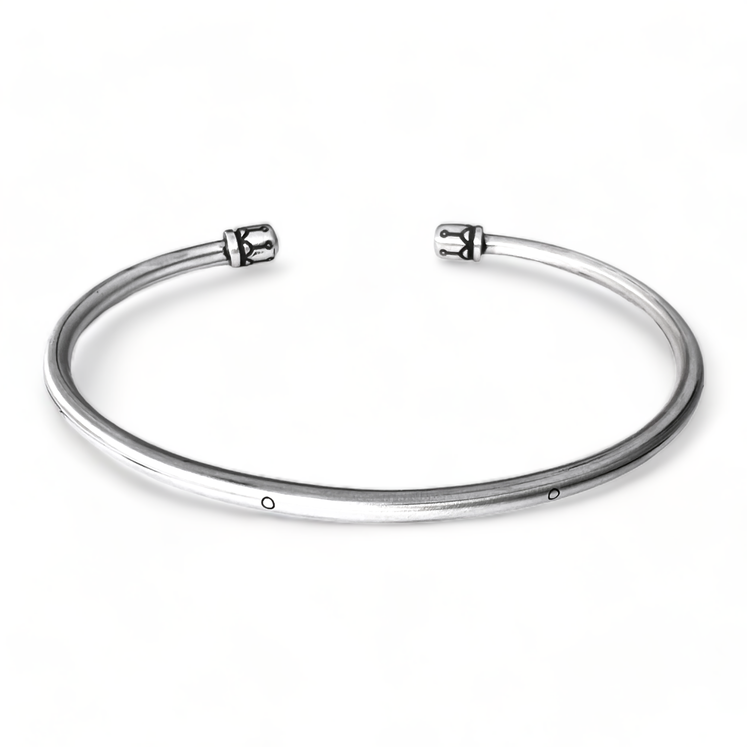 DANA ROUSAN Men's Bracelet in Silver mat and black oxidization