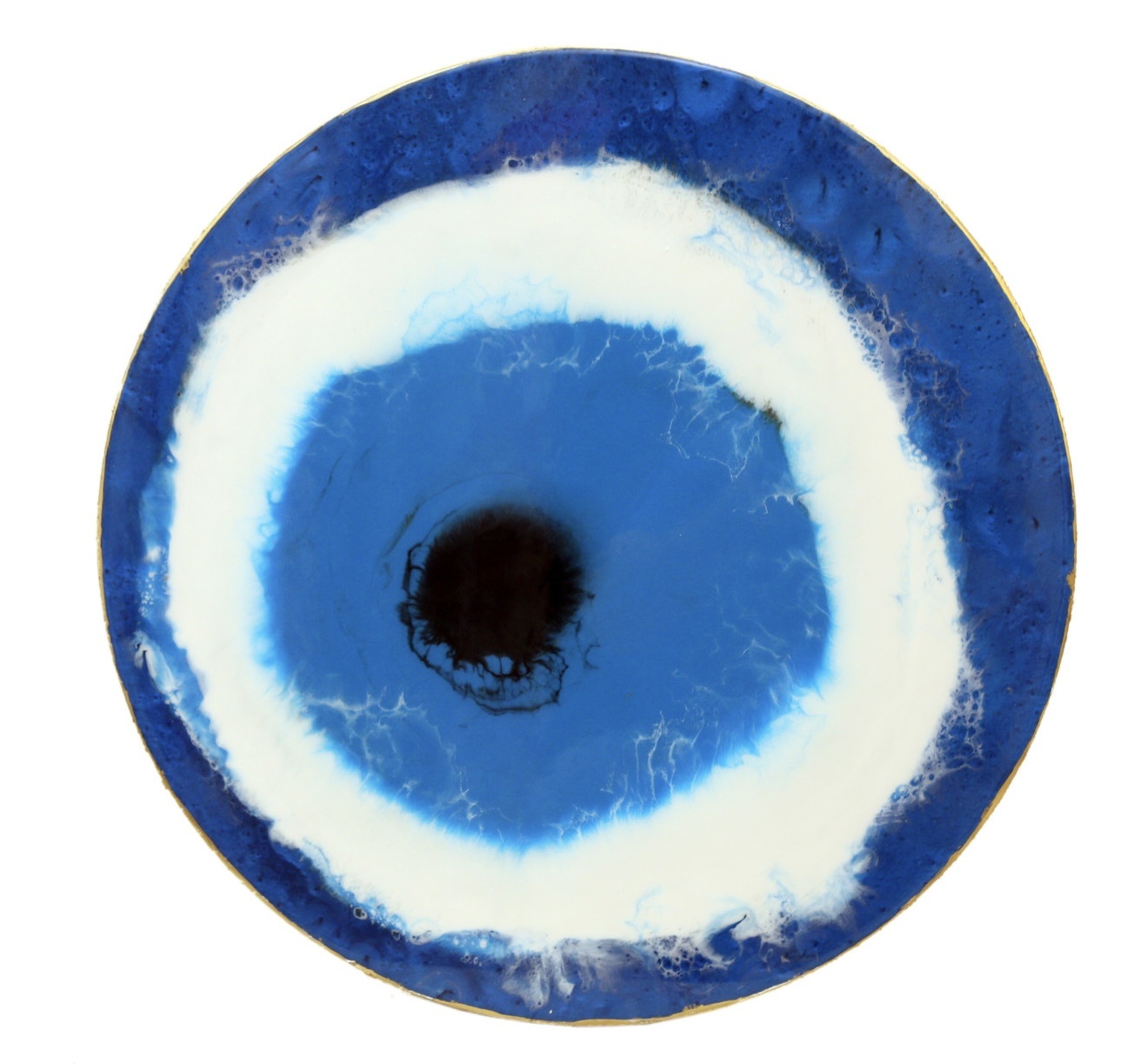 NOOR ALSABER ART Hand painted Round Evil Eye Wall Hanging 60 cm