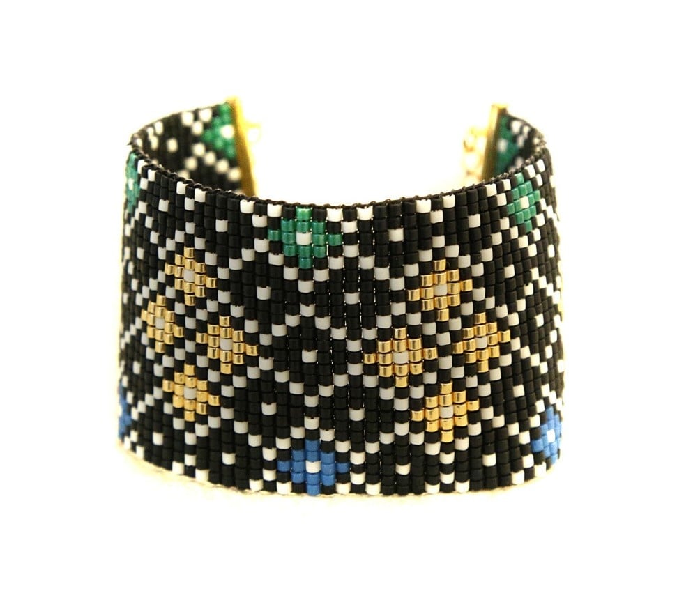 ASHERAH JEWELLERY The Cushions Bracelet in Black and Gold