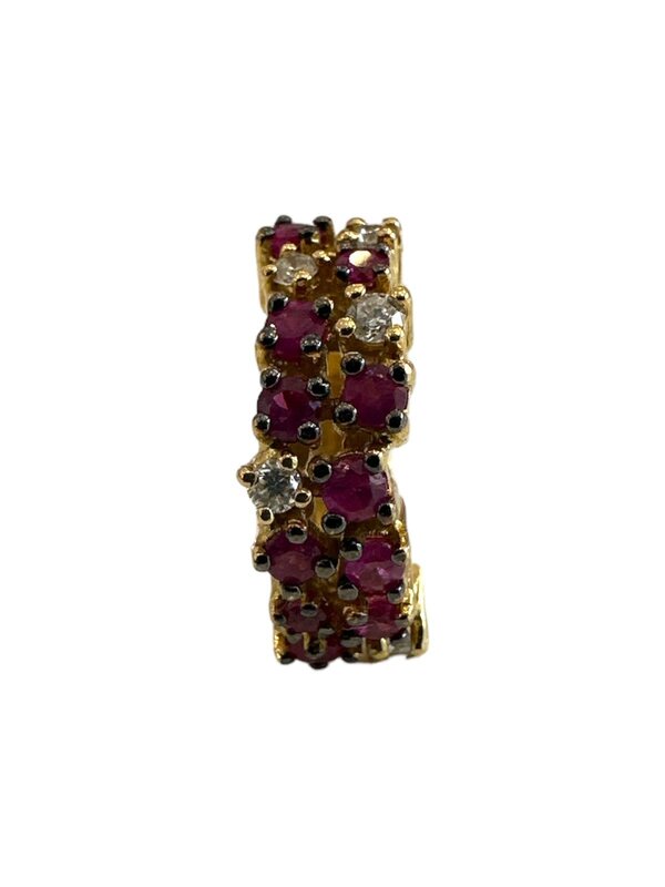 YOLA JAHSHAN Ruby & Diamond Yellow Gold Cuff