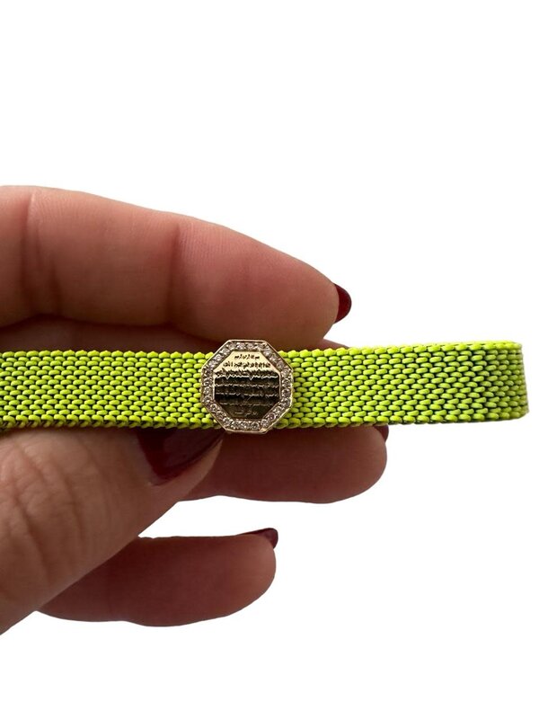 YOLA JAHSHAN Lime Green Steel bracelet