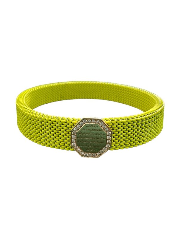 YOLA JAHSHAN Lime Green Steel bracelet