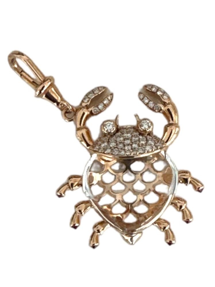 JOHN NAJARIAN Diamond Pave Crab Charm