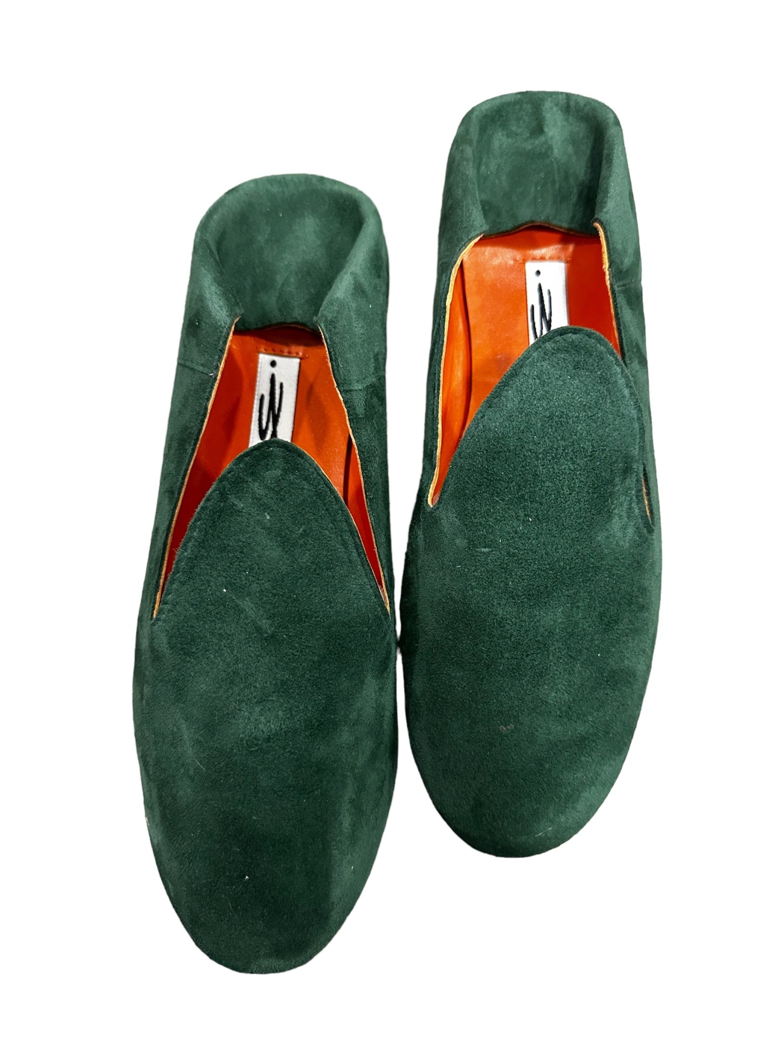 YOLA JAHSHAN FASHION Babouche Green velvet