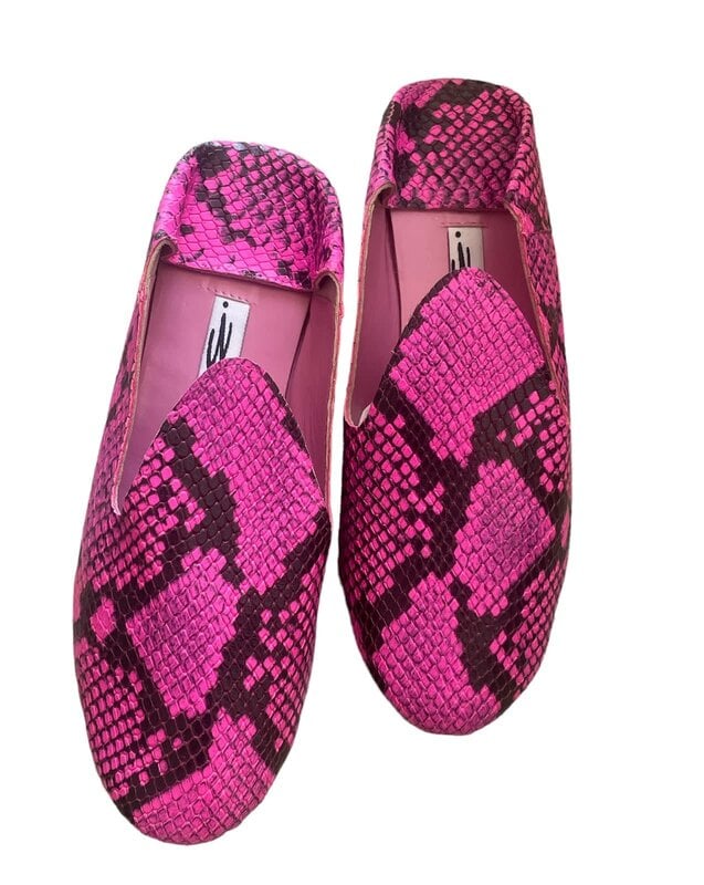 YOLA JAHSHAN FASHION Babouche Pink snake