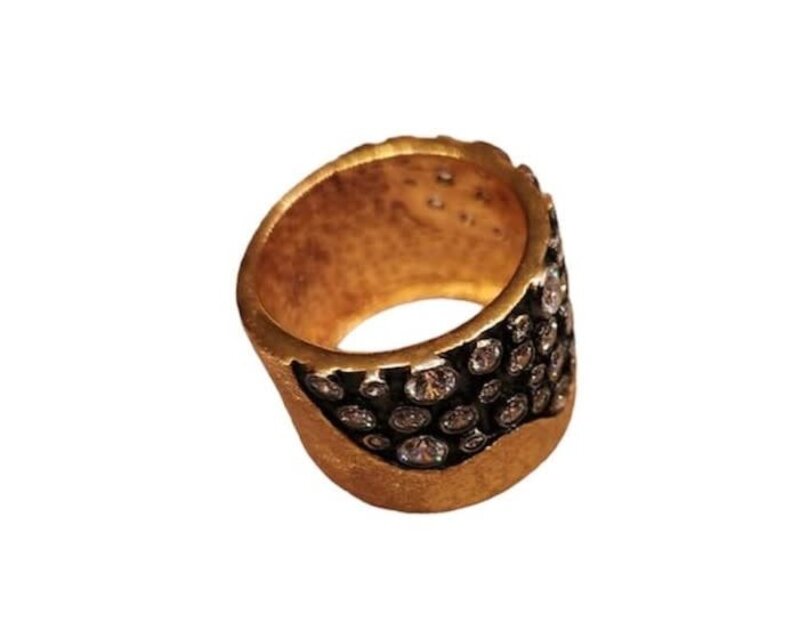 BY RAFAH Silver Gold Plated Ring