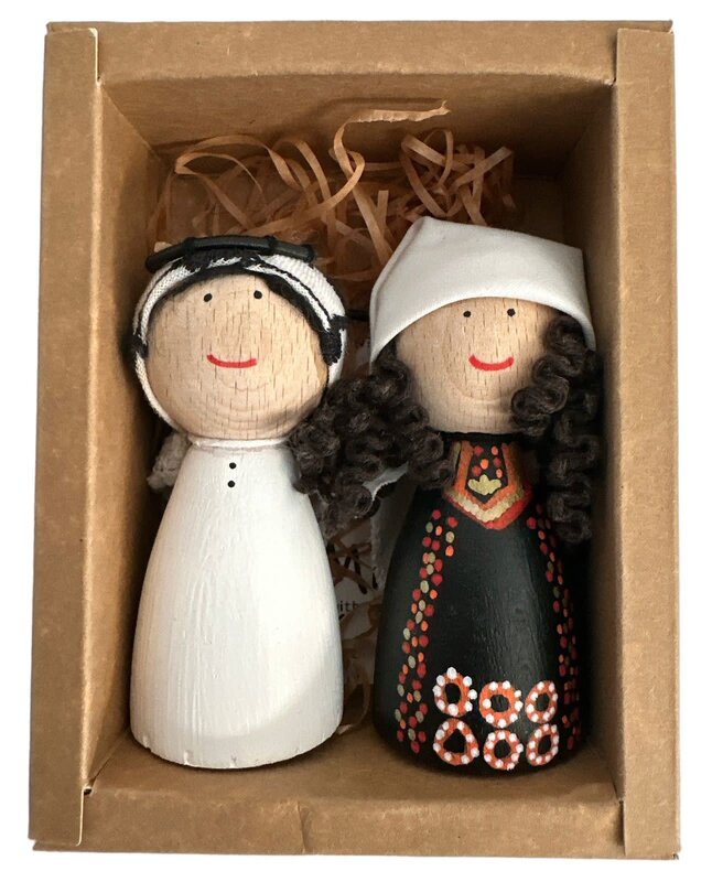 SMIZE Amman handmade wooden doll set