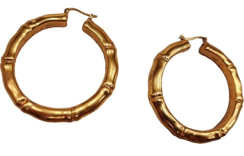 BY RAFAH Silver Gold Plated Hoops