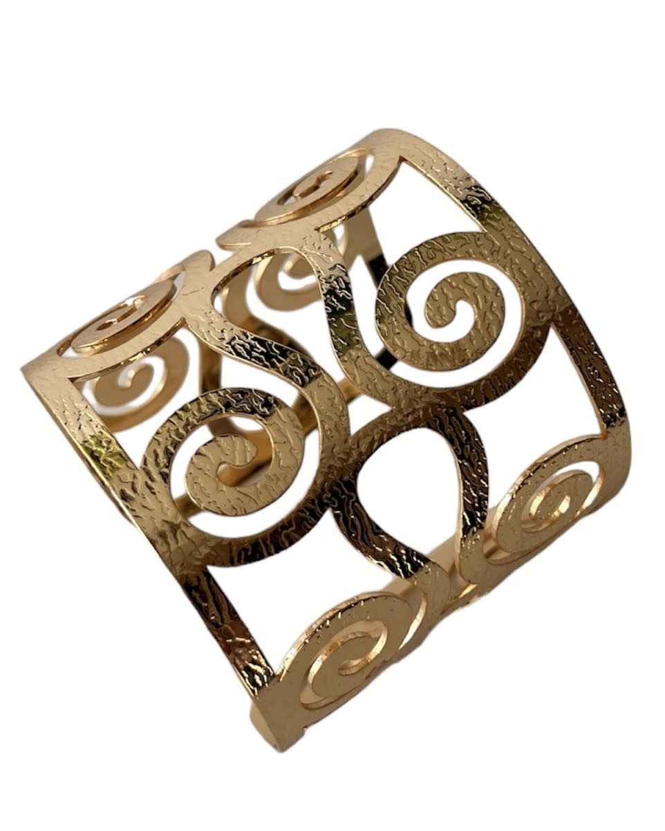 SUHA DESIGN Swirls wide Bangle