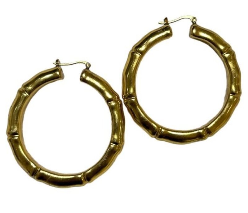 BY RAFAH Silver Gold Plated Hoops