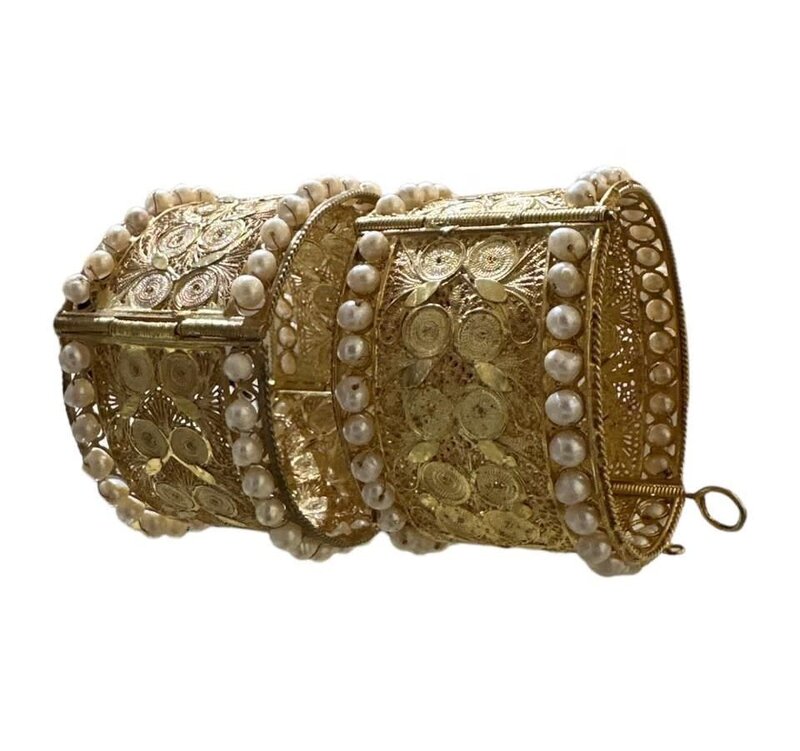 BY RAFAH Gold Plated Bangles - Set of 2