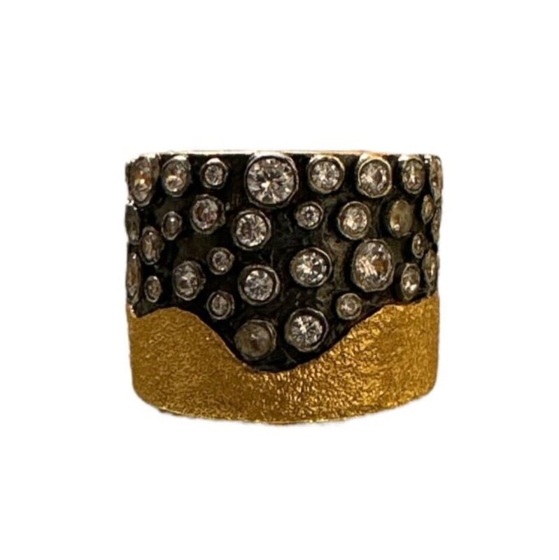 BY RAFAH Silver Gold Plated Ring