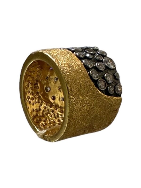 BY RAFAH Silver Gold Plated Ring