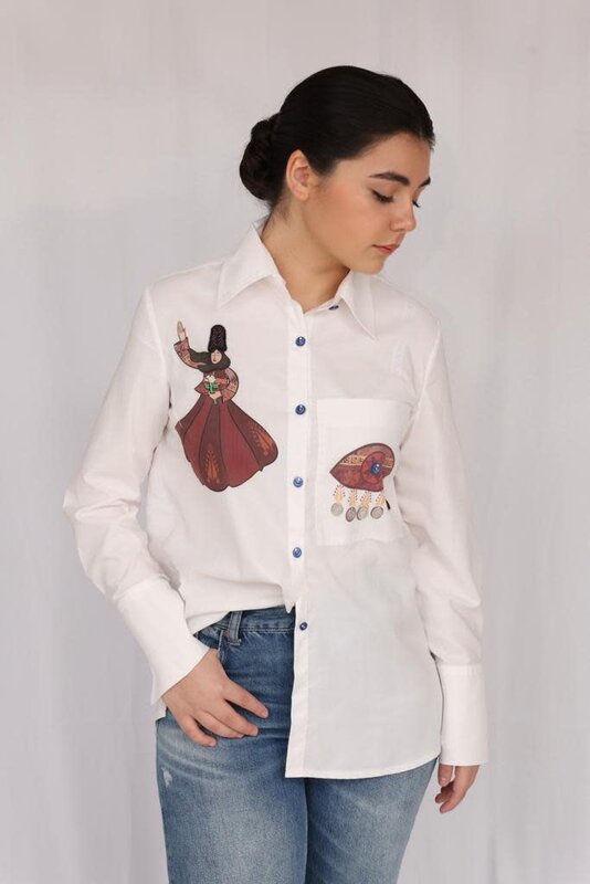 AYA KAYALI DESIGNS Brown rumi lady shirt